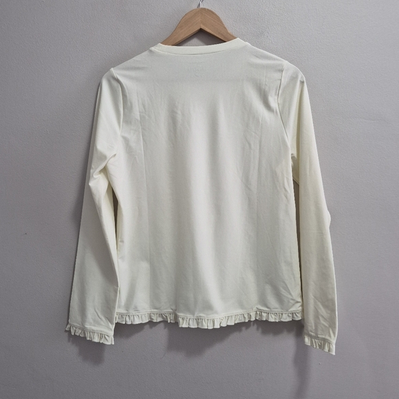 Summersalt NWT Waterside Ruffle Rash Guard Cream Size 14 - Picture 6 of 6